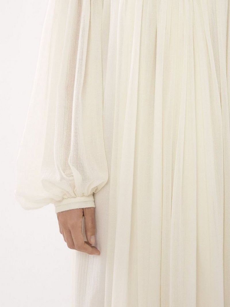 Chloe Off-the-shoulder Maxi Jurk Zwart Wit | CHE-SR13857