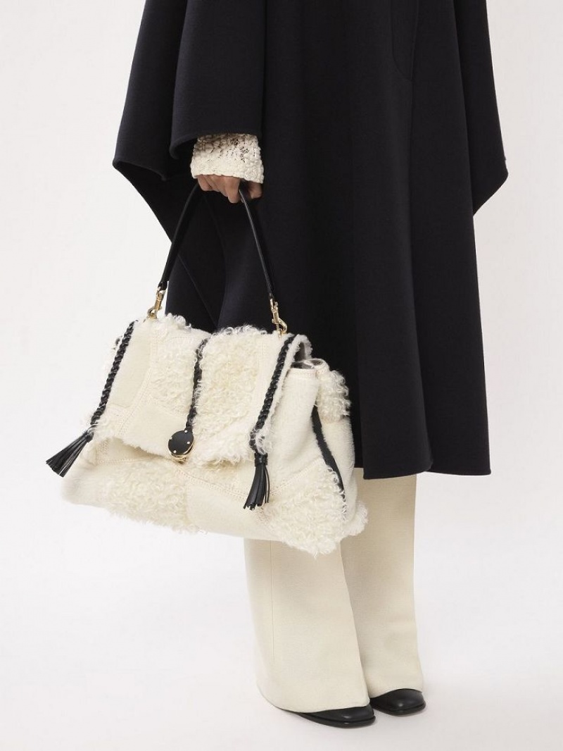 Chloe Penelope Large Soft Schoudertassen Wit | CHE-SR13442