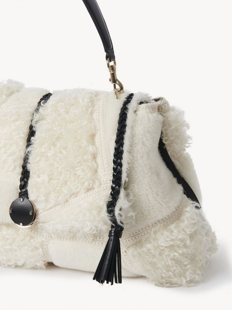 Chloe Penelope Large Soft Schoudertassen Wit | CHE-SR13442
