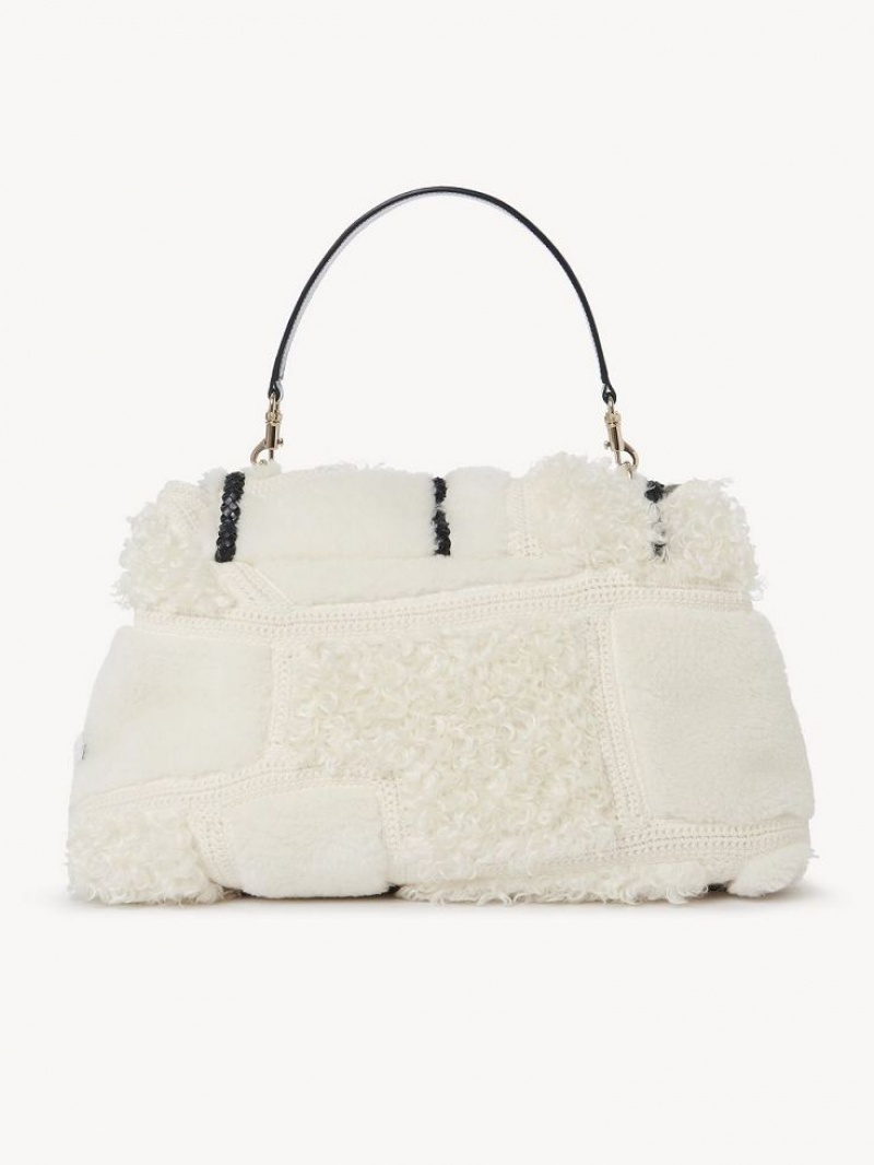Chloe Penelope Large Soft Schoudertassen Wit | CHE-SR13442