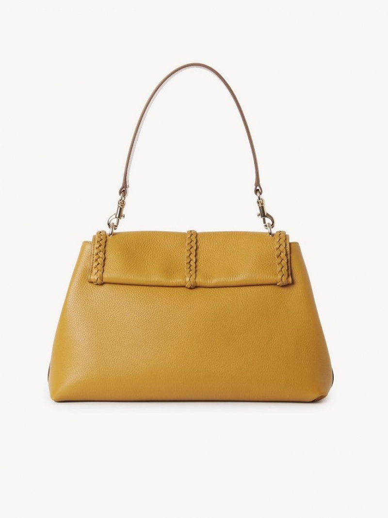 Chloe Penelope Medium Soft Schoudertassen Goud | CHE-SR13444