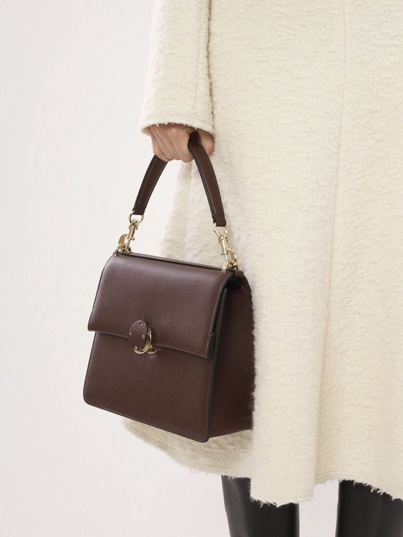 Chloe Penelope Medium Top Handle Schoudertassen Chocola | CHE-SR13443