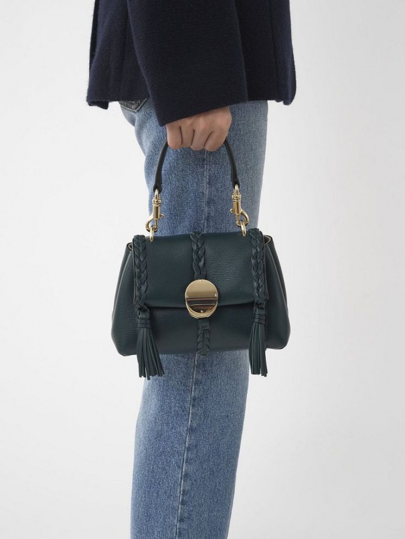 Chloe Penelope Soft Shoulder Mini Tassen Turquoise Groen | CHE-SR13682