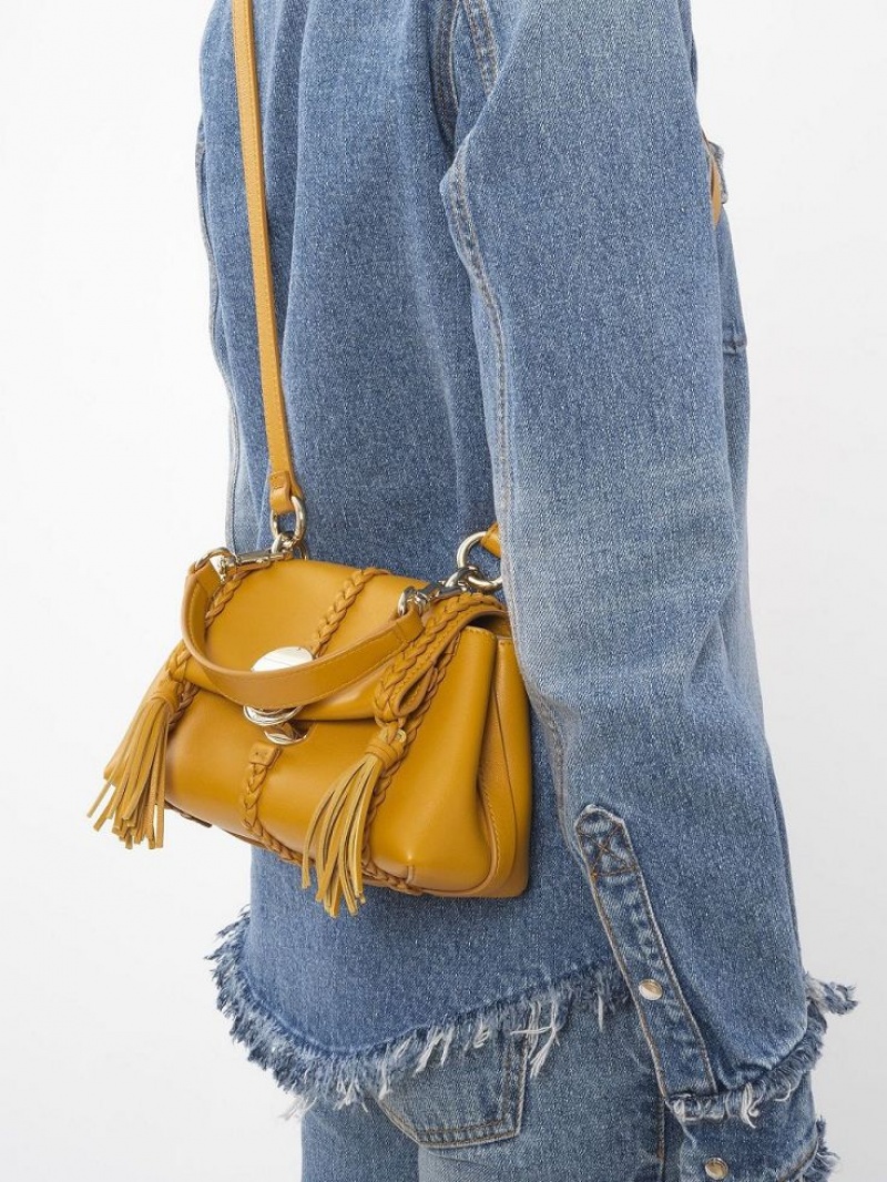 Chloe Penelope Soft Shoulder Mini Tassen Geel | CHE-SR13736