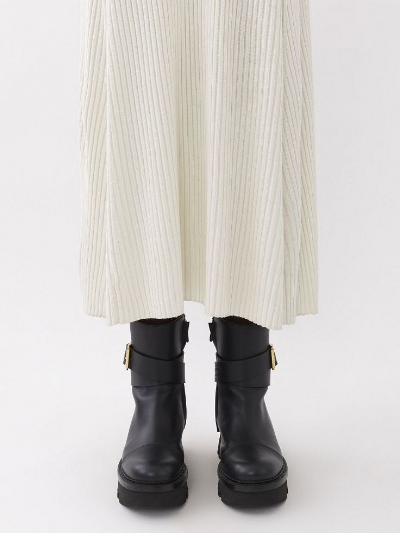 Chloe Polo Midi Jurk Wit | CHE-SR13858