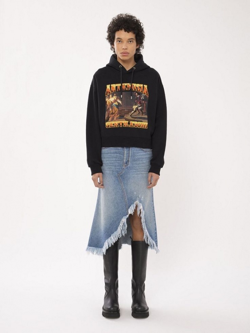 Chloe Printed Hoodie Truien Zwart | CHE-SR13907