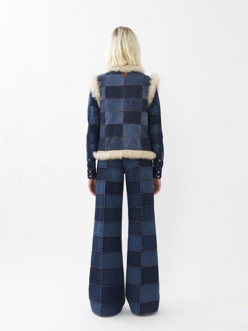 Chloe Reversible Gilet Jassen Blauw | CHE-SR13807