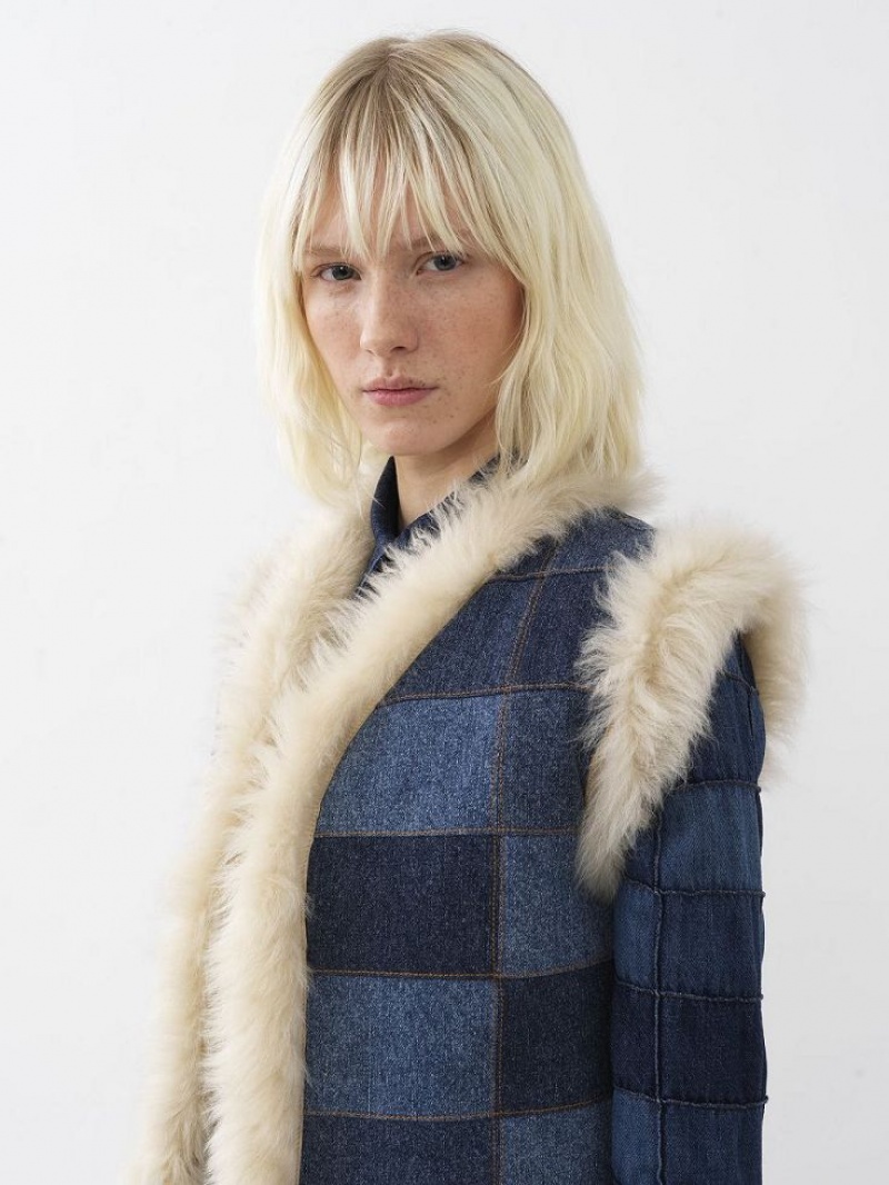 Chloe Reversible Gilet Leather Wit | CHE-SR14101