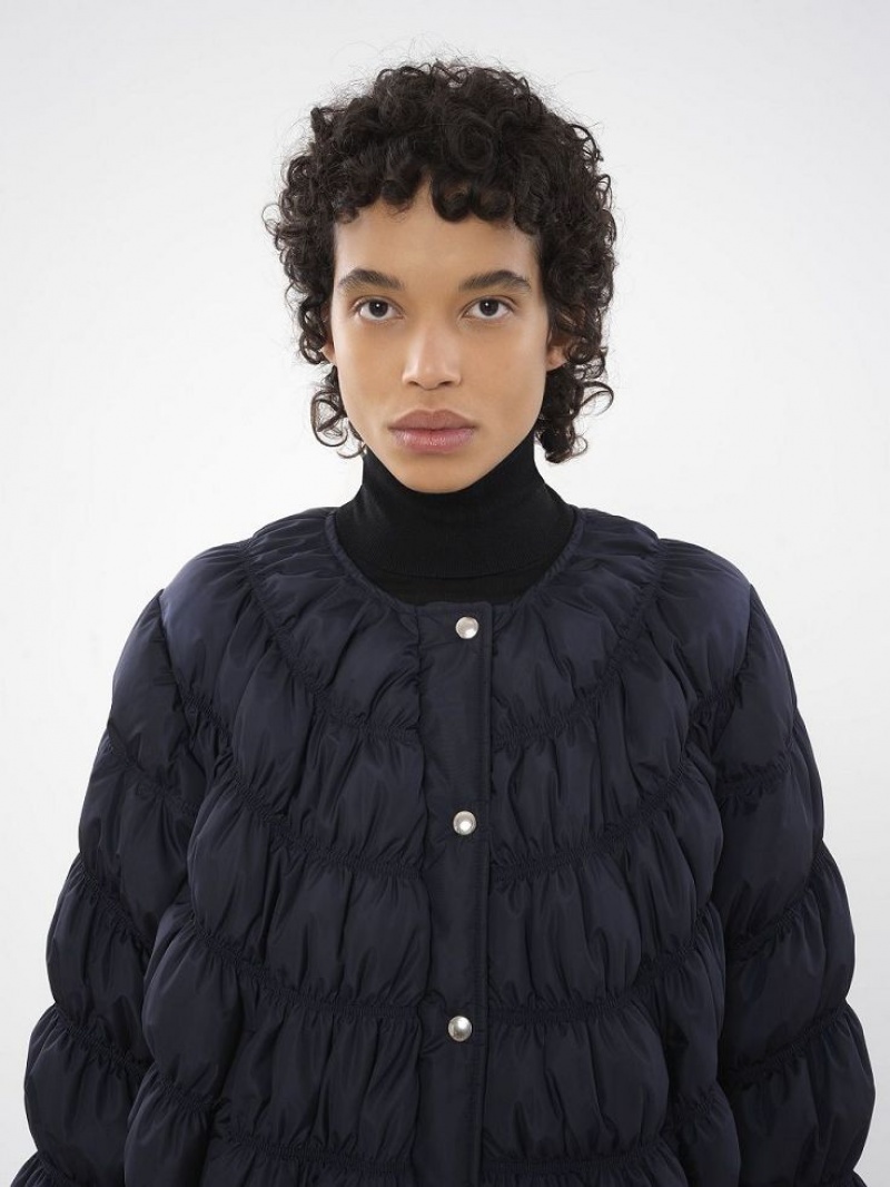 Chloe Ruched Puffer Pakken Blauw | CHE-SR14041