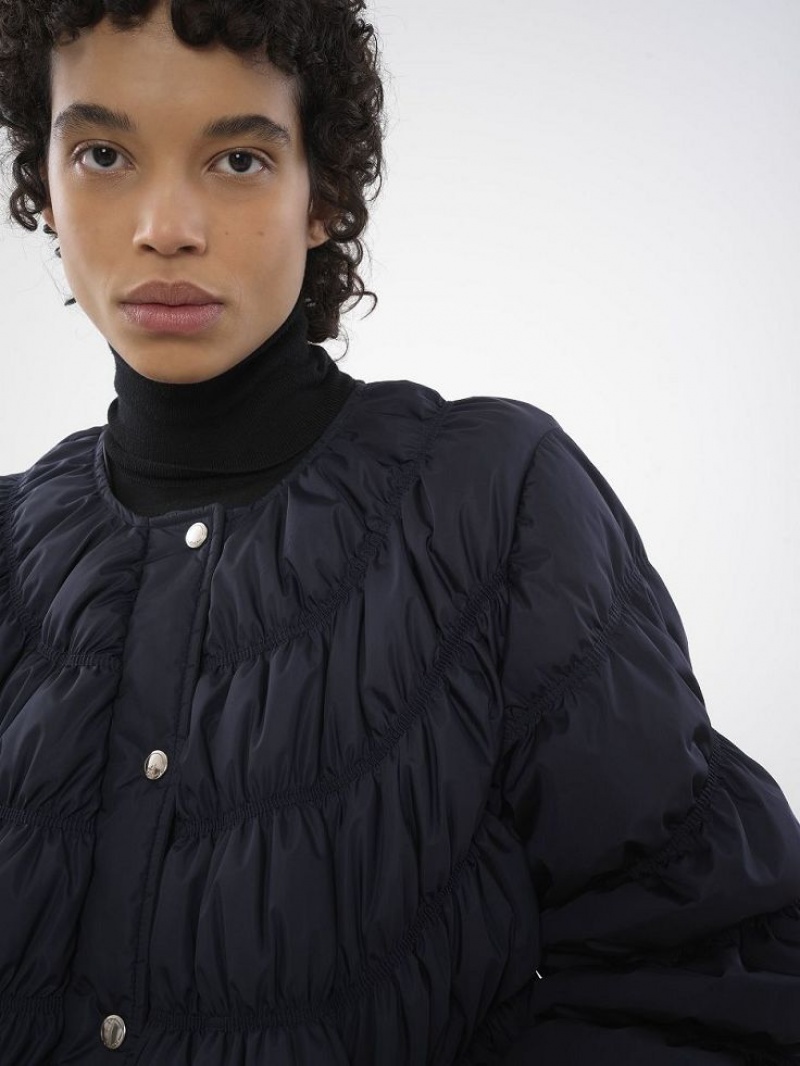 Chloe Ruched Puffer Pakken Blauw | CHE-SR14041