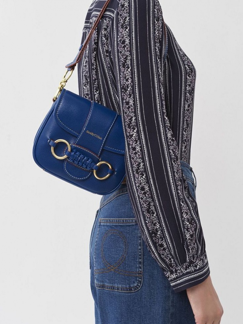 Chloe Saddie Satchel Schoudertassen Blauw | CHE-SR14587