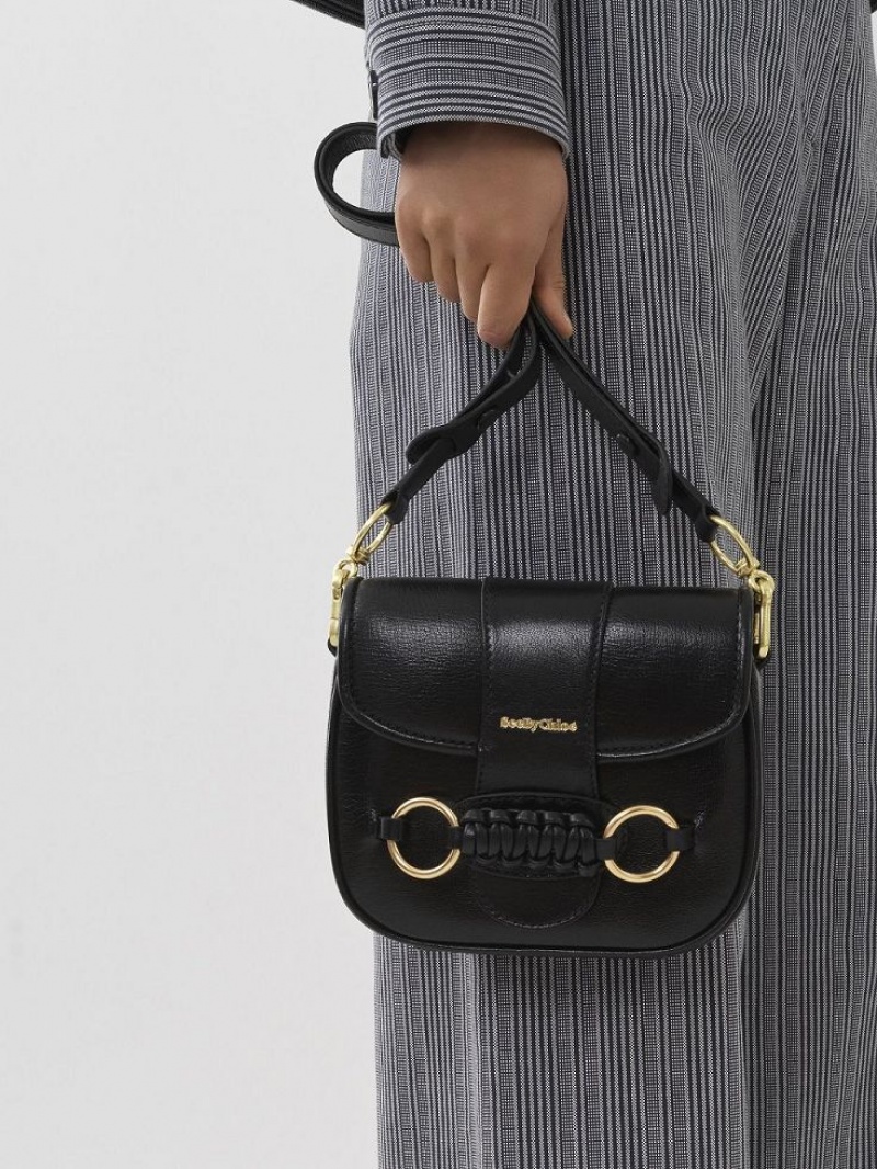 Chloe Saddie Satchel Schoudertassen Zwart | CHE-SR14631