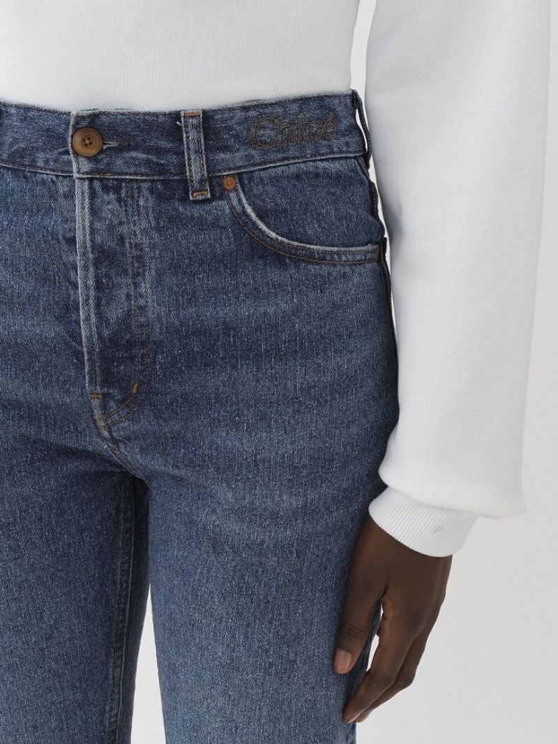 Chloe Semeru Rechtdoor-leg Jeans Blauw | CHE-SR13977