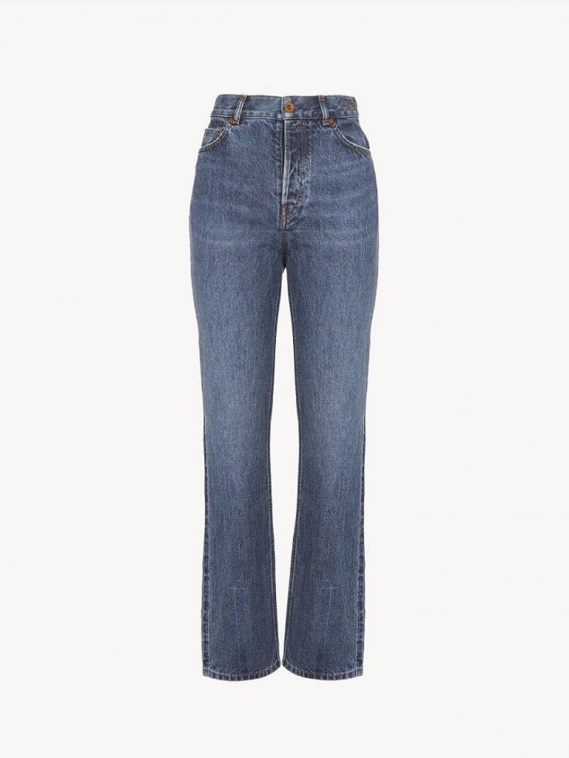 Chloe Semeru Rechtdoor-leg Jeans Blauw | CHE-SR13977