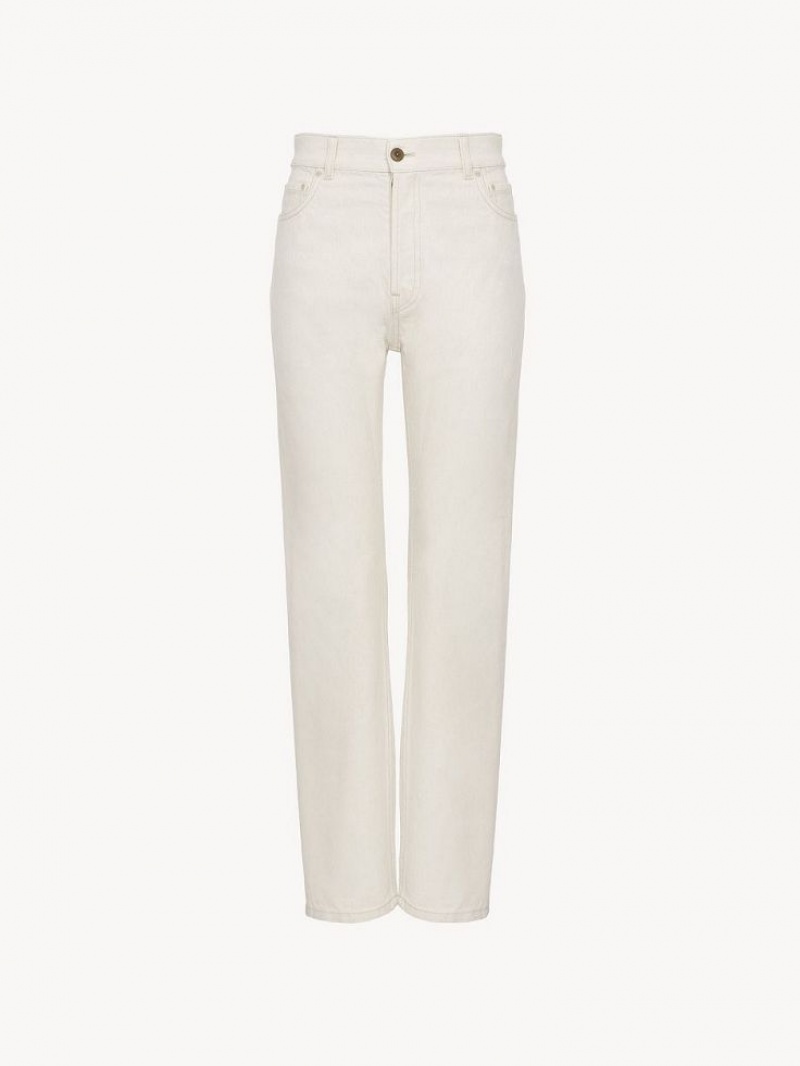 Chloe Semeru Rechtdoor-leg Jeans Wit | CHE-SR13996
