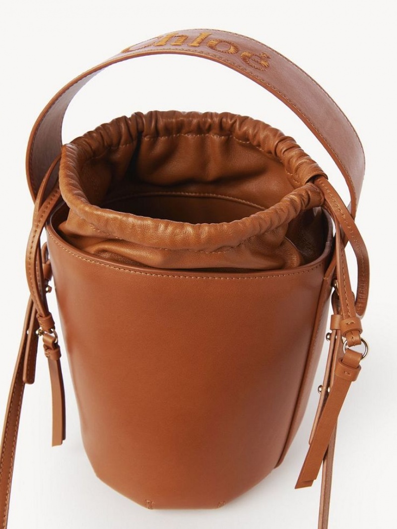 Chloe Sense Bucket Mini Tassen Bruin | CHE-SR13701