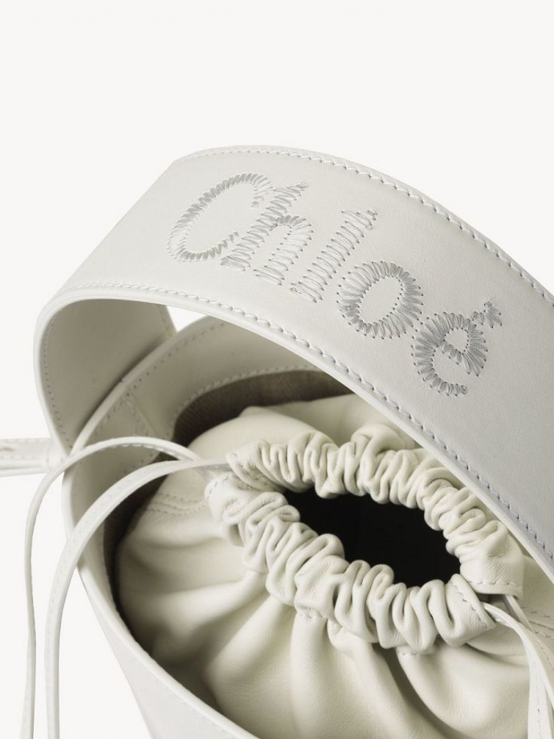 Chloe Sense Bucket Mini Tassen Wit | CHE-SR13677