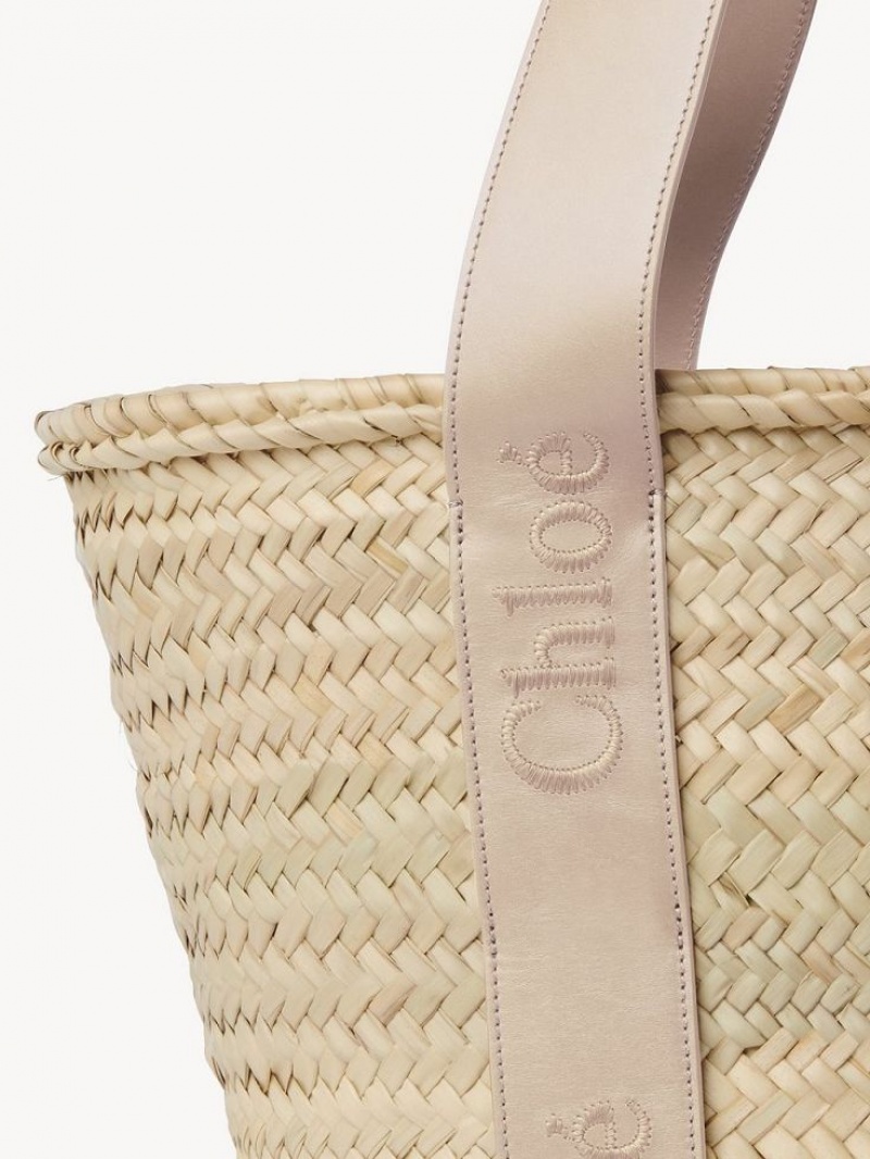 Chloe Sense Medium Basket Tote Tassen Beige | CHE-SR13382