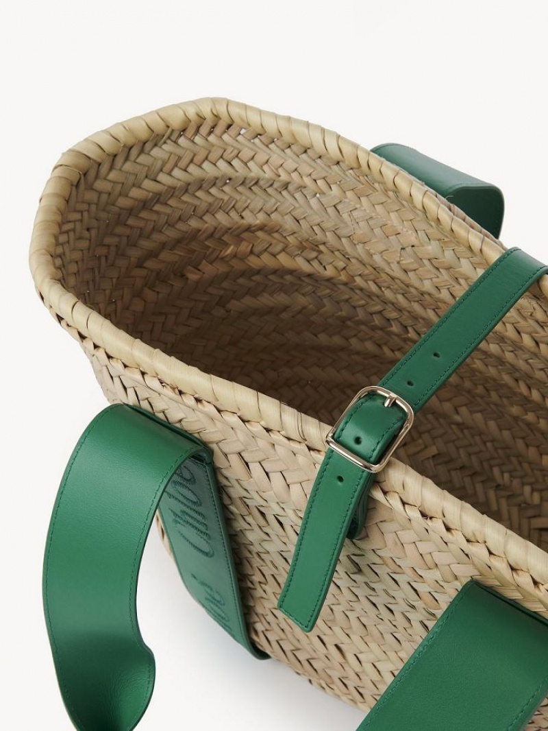 Chloe Sense Medium Basket Tote Tassen Groen | CHE-SR13297