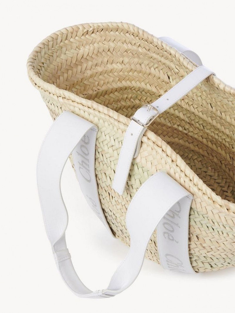 Chloe Sense Medium Basket Tote Tassen Wit | CHE-SR13381