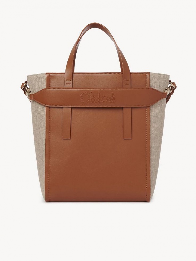 Chloe Sense Medium Schoudertassen Bruin | CHE-SR13424