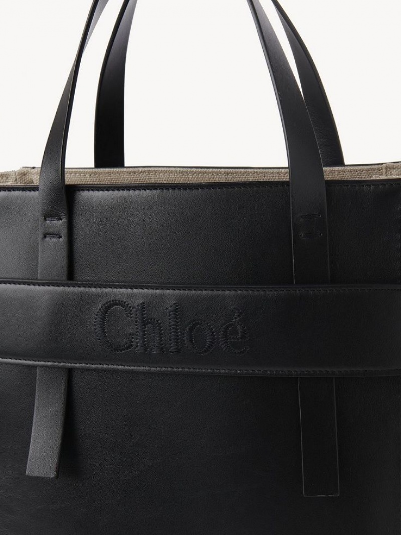 Chloe Sense Medium Schoudertassen Zwart | CHE-SR13423