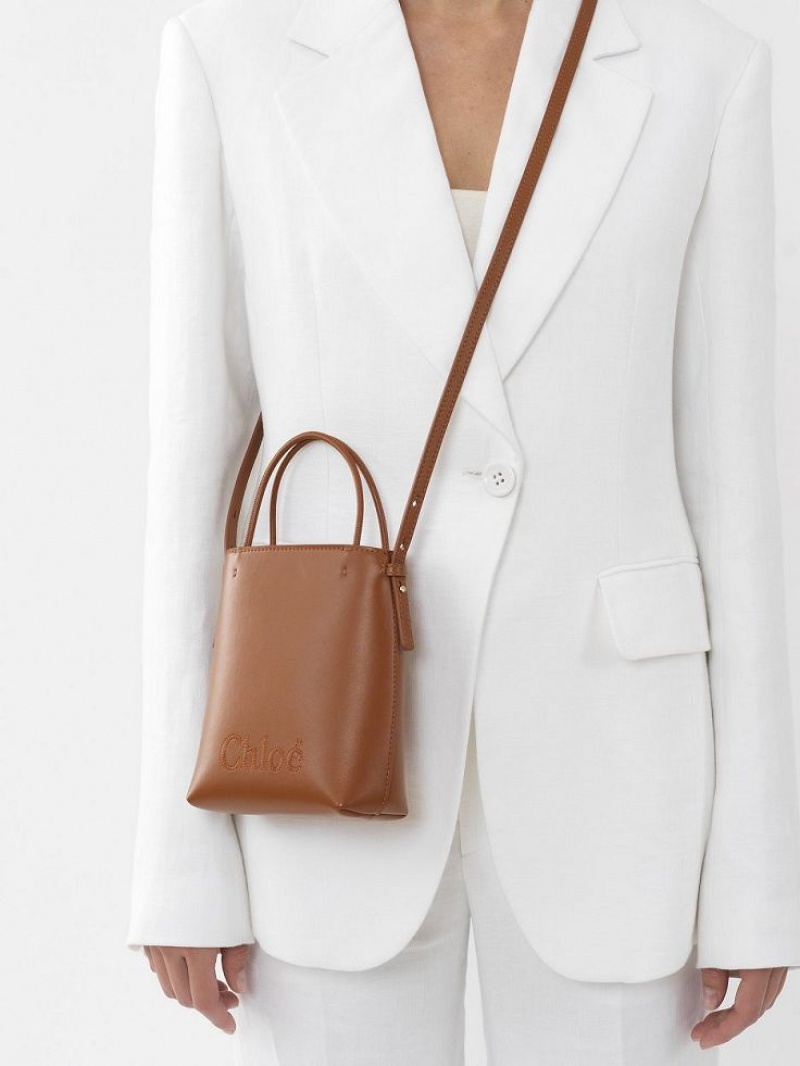 Chloe Sense Micro Schoudertassen Bruin | CHE-SR13406