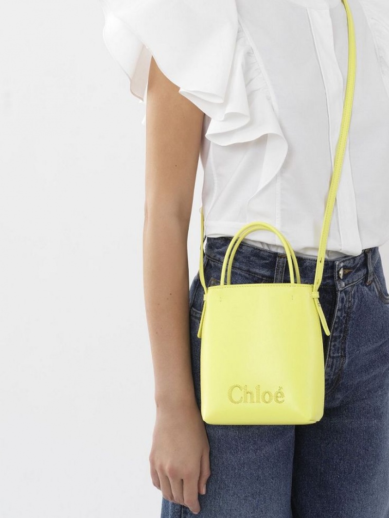 Chloe Sense Micro Schoudertassen Geel | CHE-SR13408