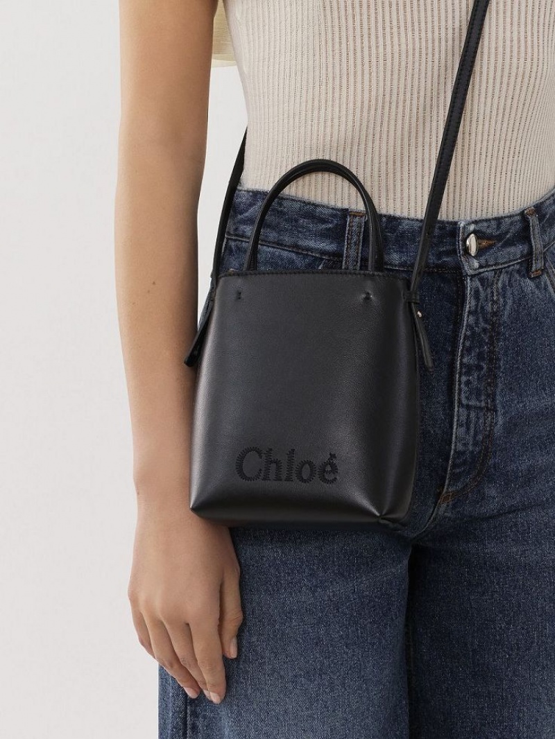Chloe Sense Micro Schoudertassen Zwart | CHE-SR13404