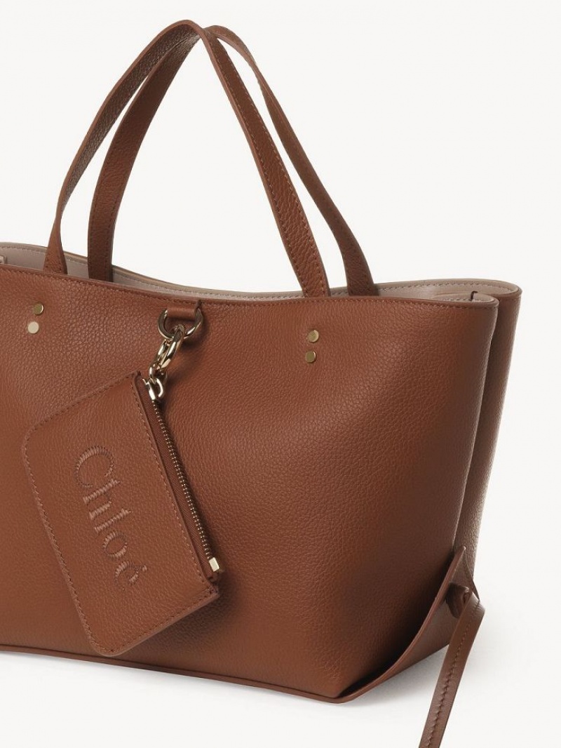 Chloe Sense Small East-west Schoudertassen Bruin | CHE-SR13422