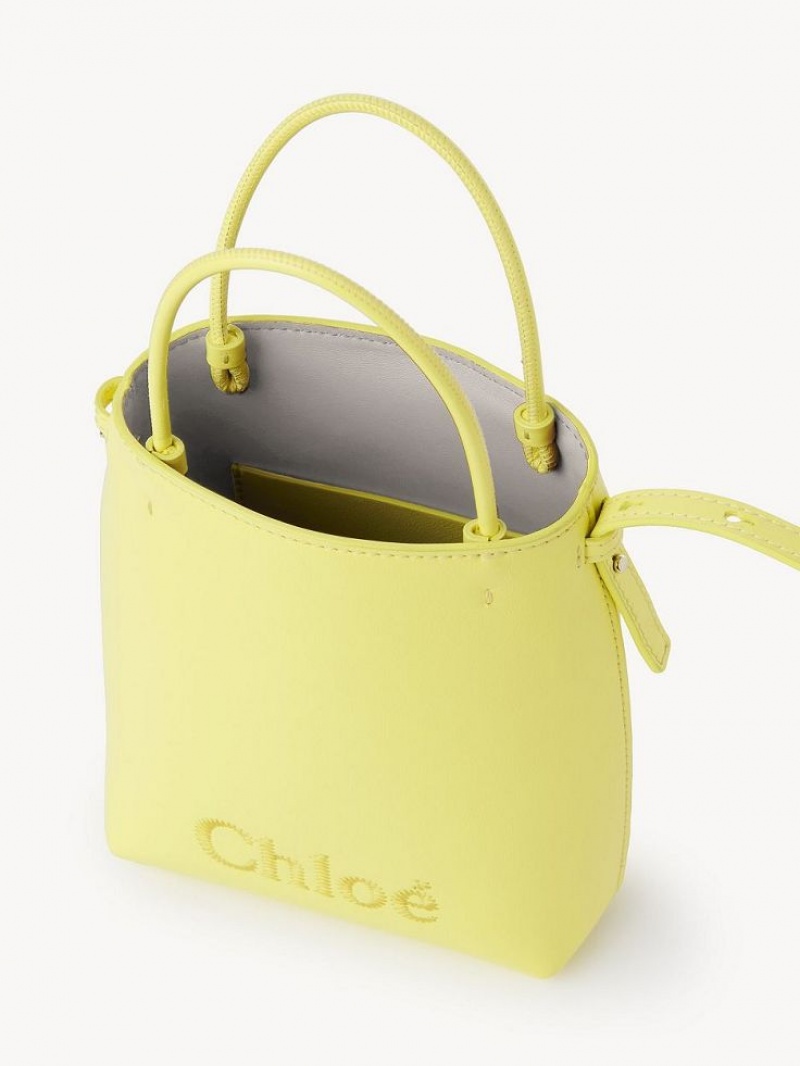 Chloe Sense Tote Mini Tassen Geel | CHE-SR13672