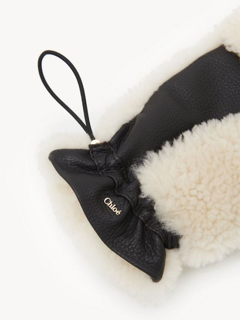 Chloe Shearling Mittens Hoeden Chocola | CHE-SR14478