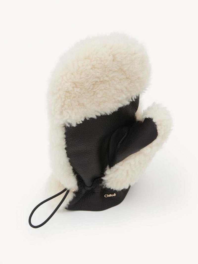 Chloe Shearling Mittens Hoeden Chocola | CHE-SR14478