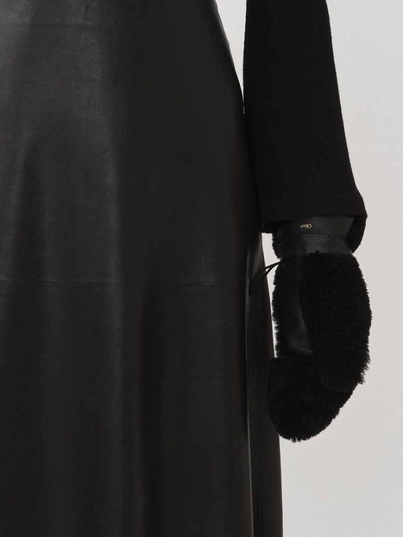Chloe Shearling Mittens Hoeden Zwart | CHE-SR14483