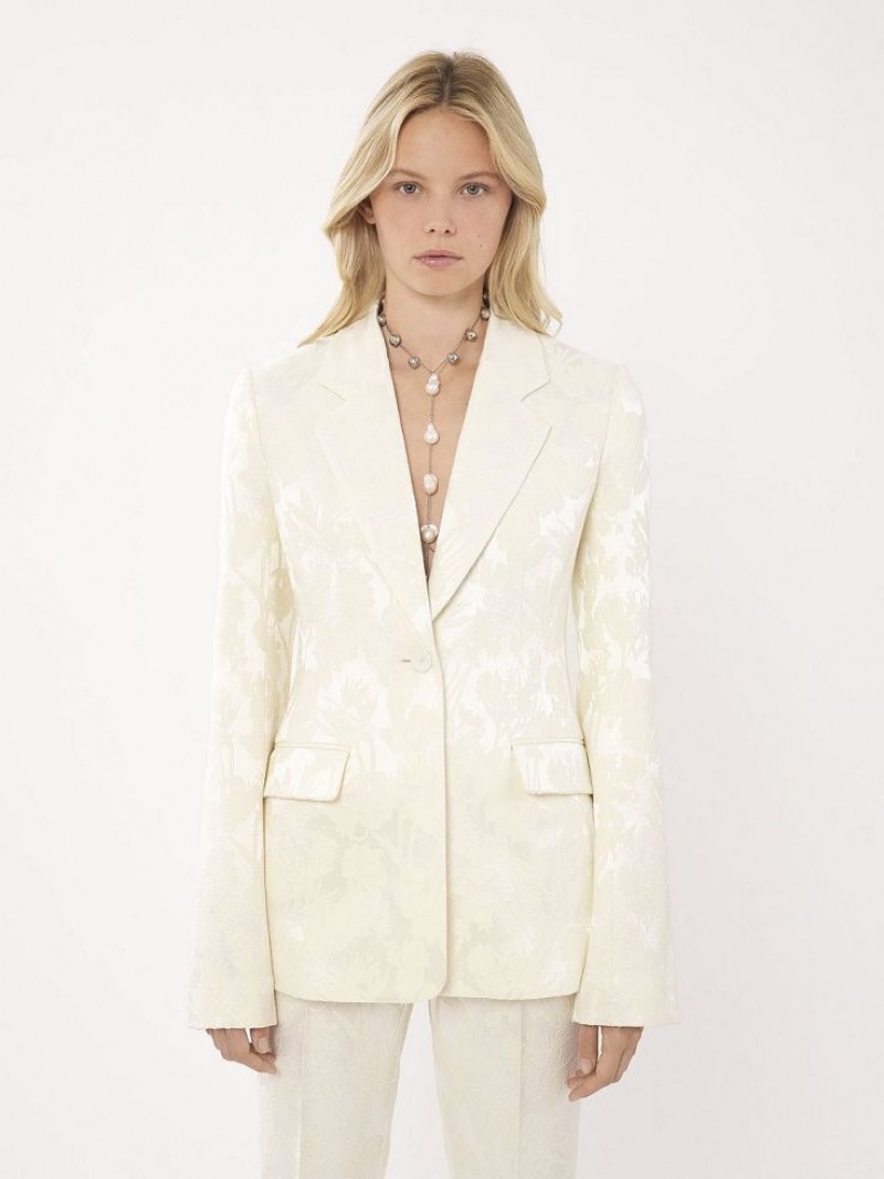 Chloe Single-breasted Jassen Wit | CHE-SR13772