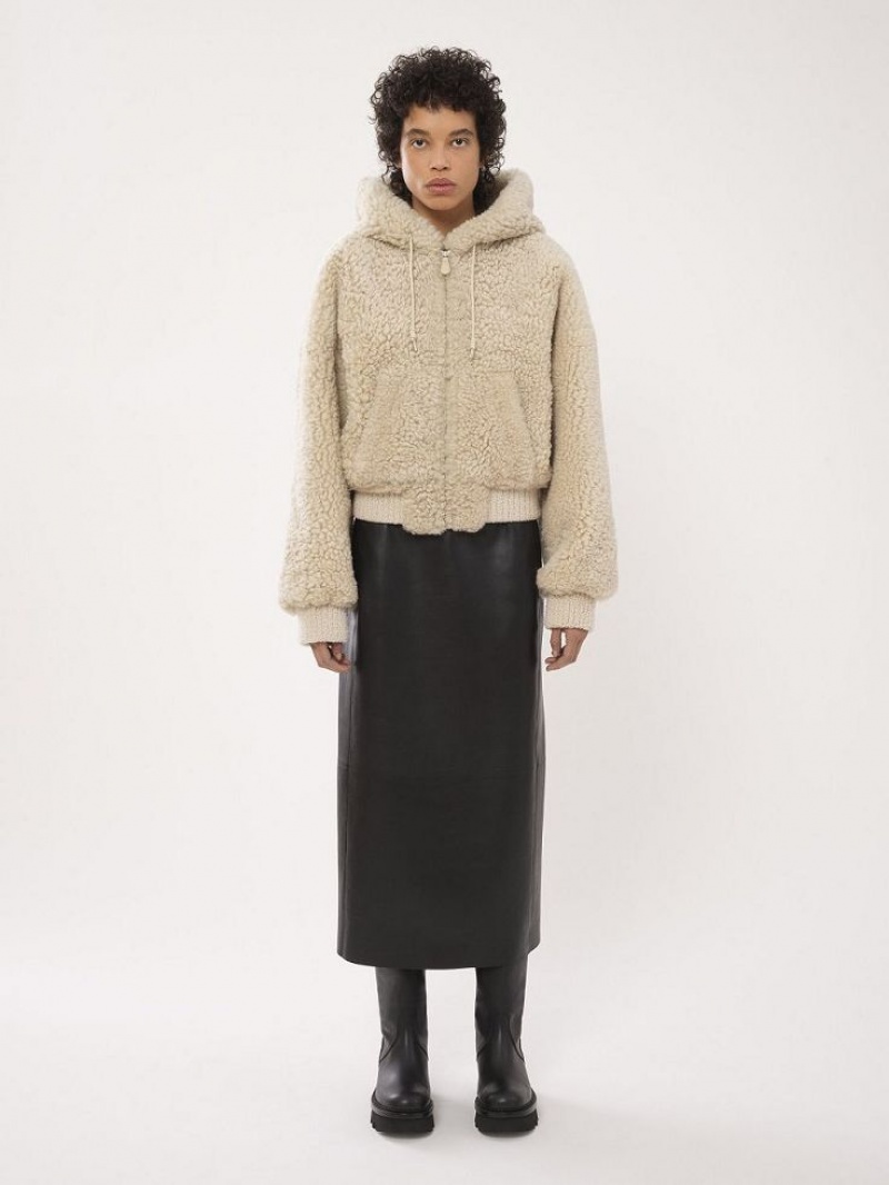 Chloe Sized Blouson Jassen Beige | CHE-SR13819