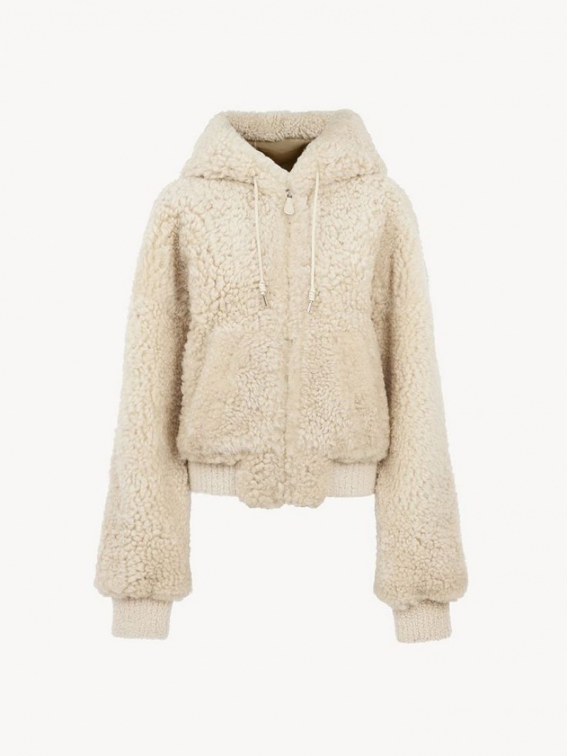 Chloe Sized Blouson Jassen Beige | CHE-SR13819