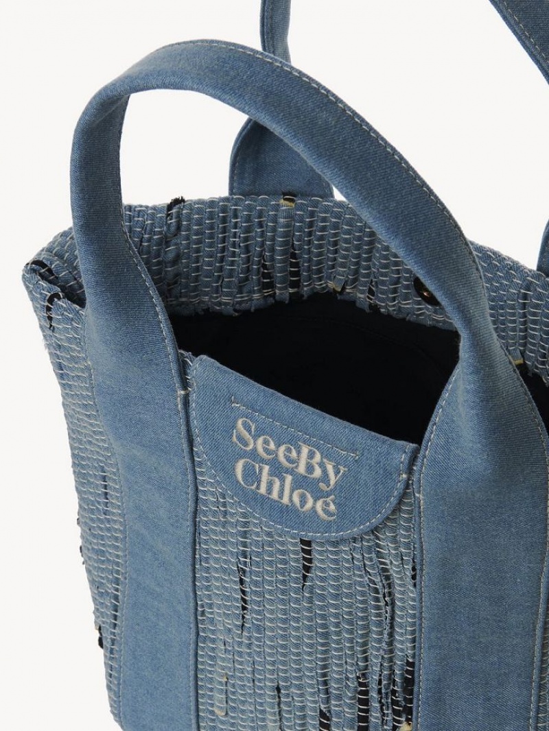 Chloe Small Laetizia Tote Tassen Blauw | CHE-SR14709