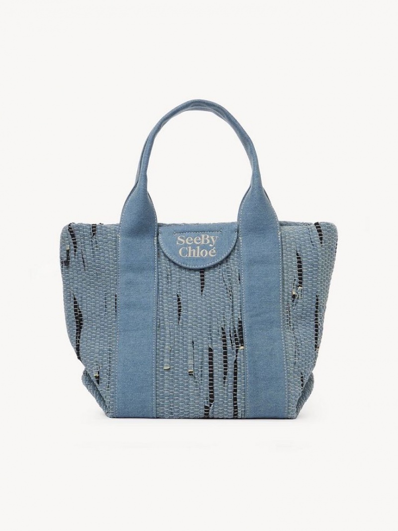 Chloe Small Laetizia Tote Tassen Blauw | CHE-SR14709