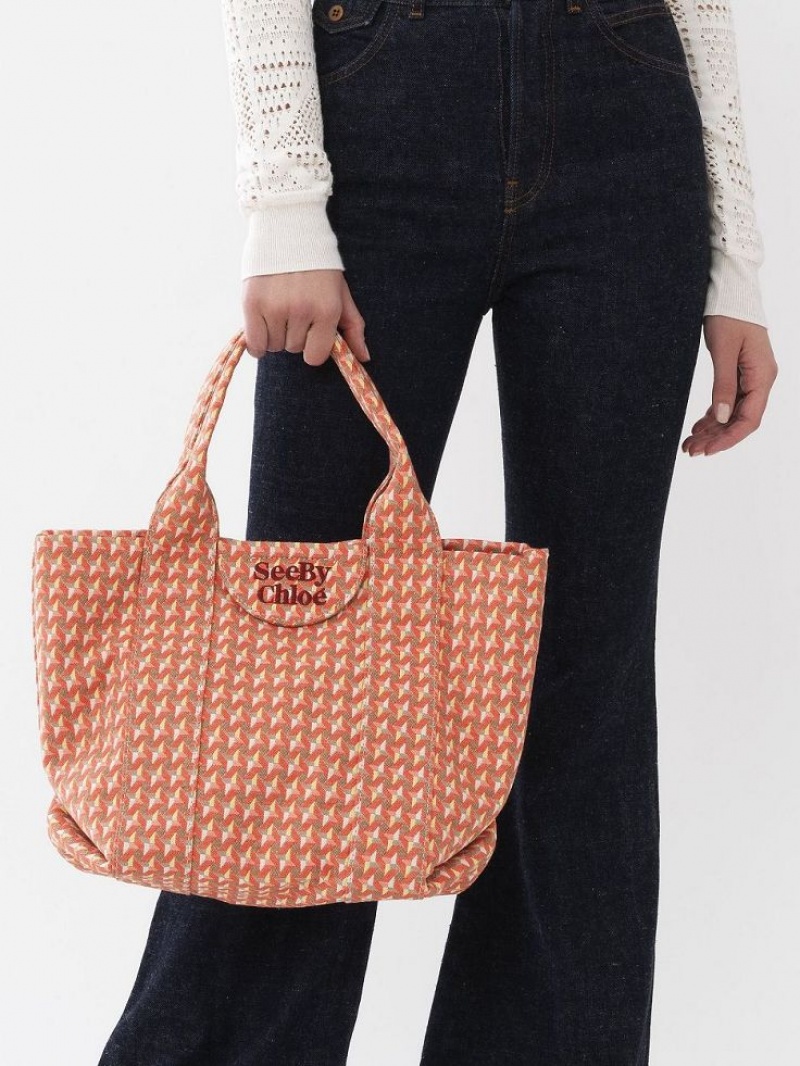 Chloe Small Laetizia Tote Tassen Oranje | CHE-SR14702