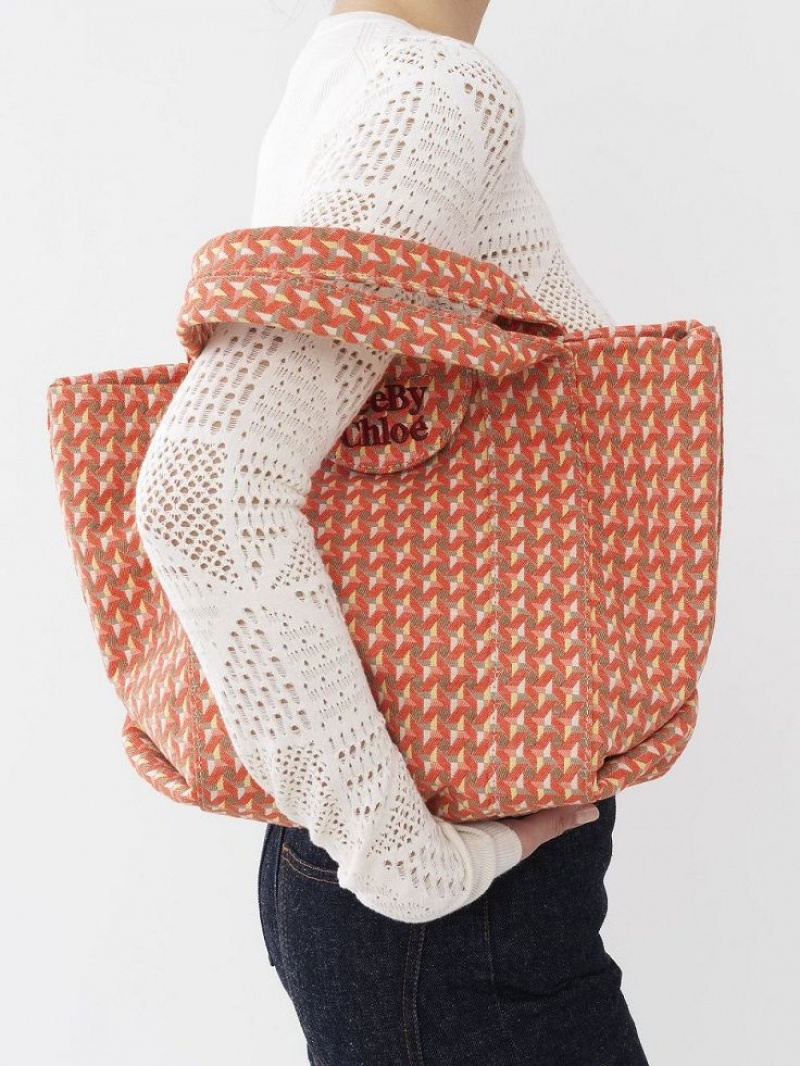 Chloe Small Laetizia Tote Tassen Oranje | CHE-SR14702