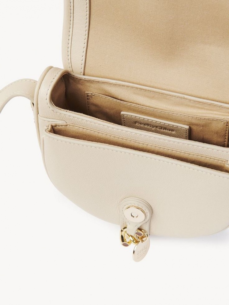 Chloe Small Mara Saddle Schoudertassen Beige | CHE-SR14628