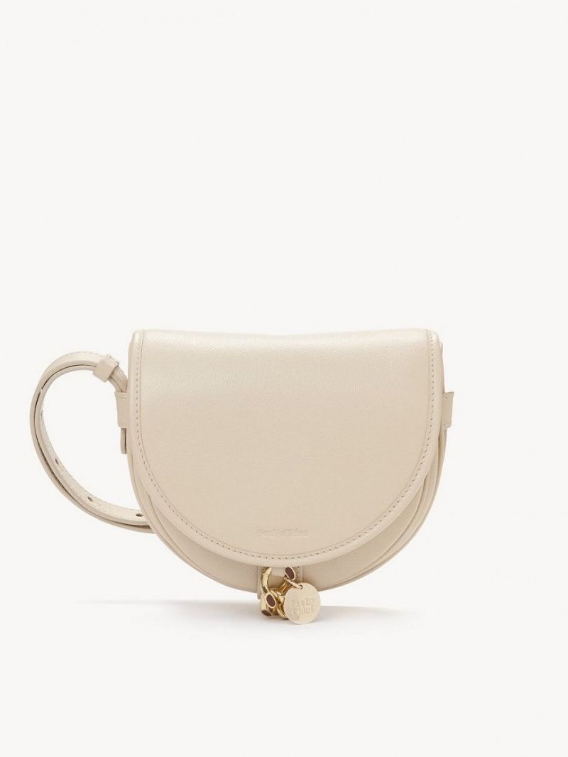 Chloe Small Mara Saddle Schoudertassen Beige | CHE-SR14628