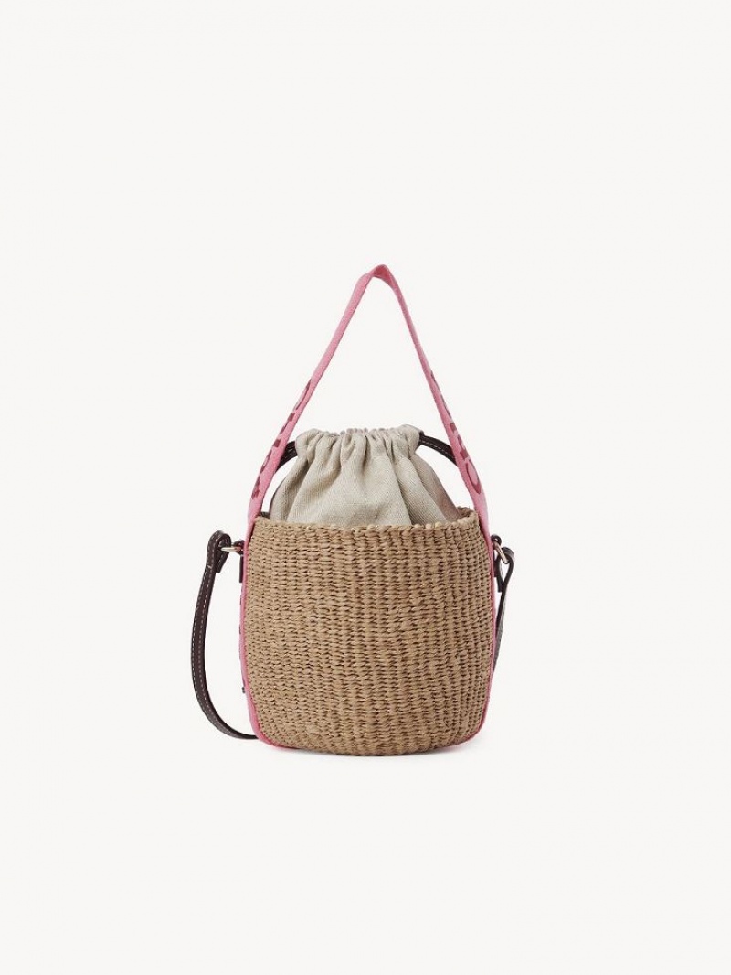 Chloe Small Woody Basket Crossbodytassen Roze Rood | CHE-SR13616