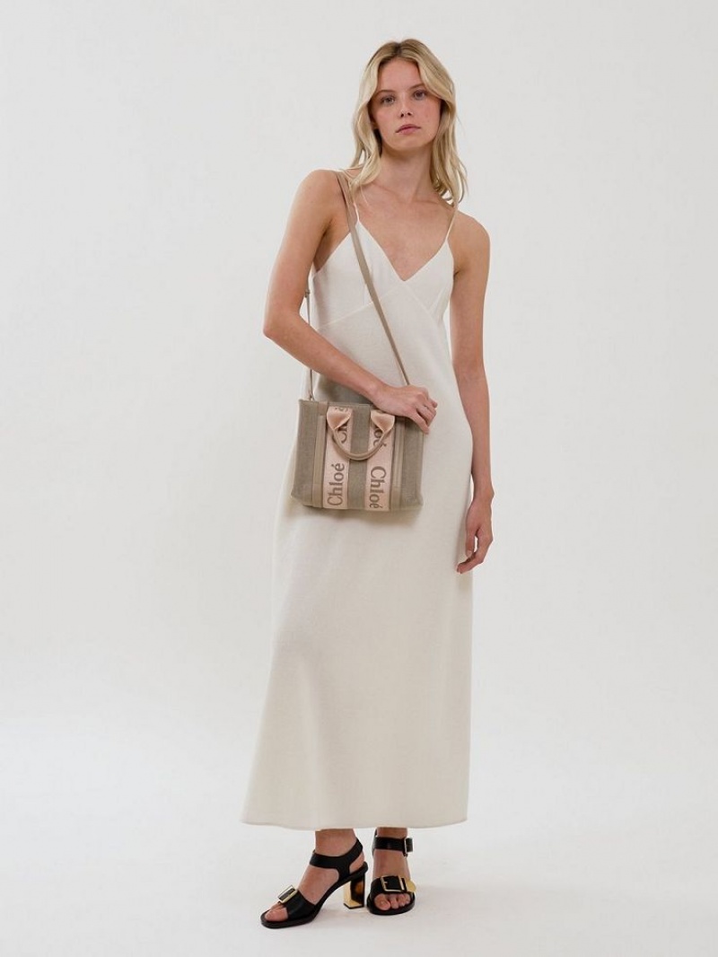 Chloe Small Woody Crossbodytassen Beige | CHE-SR13623