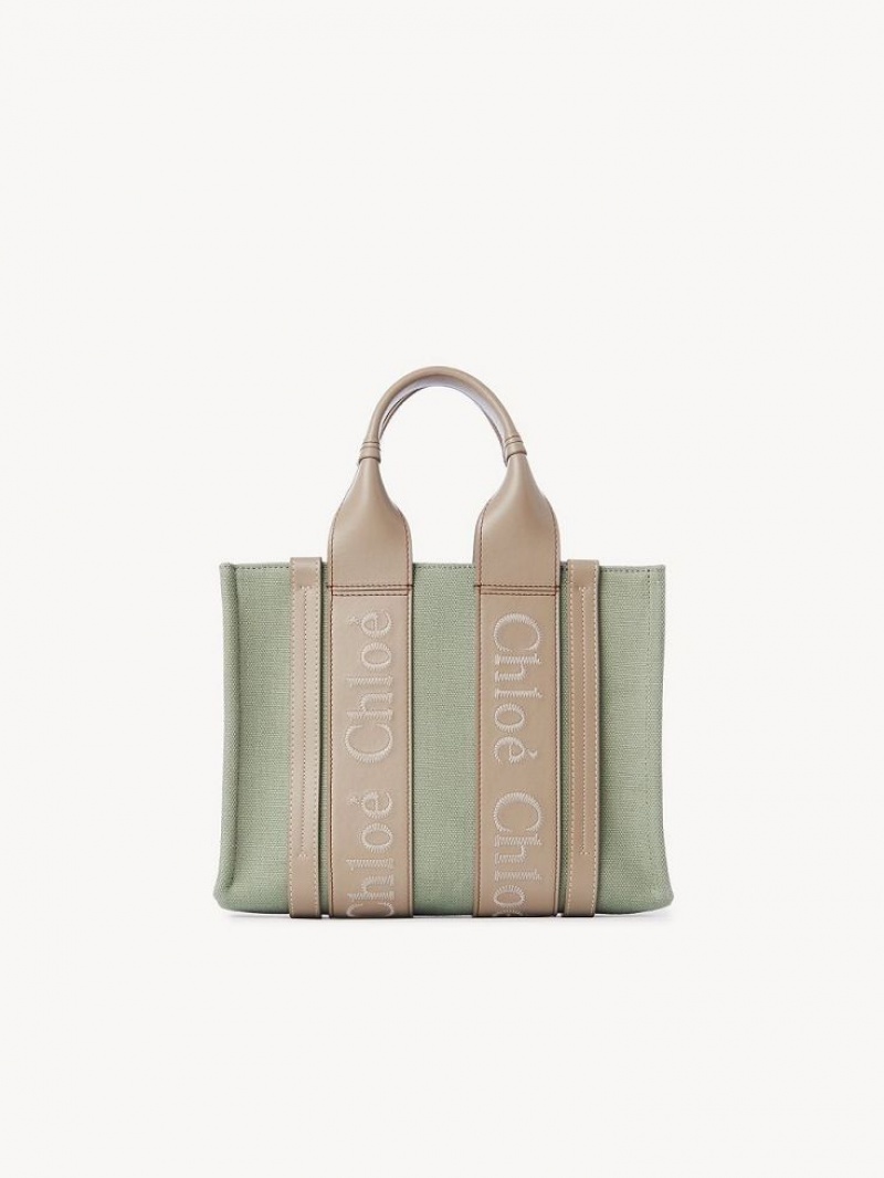 Chloe Small Woody Crossbodytassen Groen | CHE-SR13557