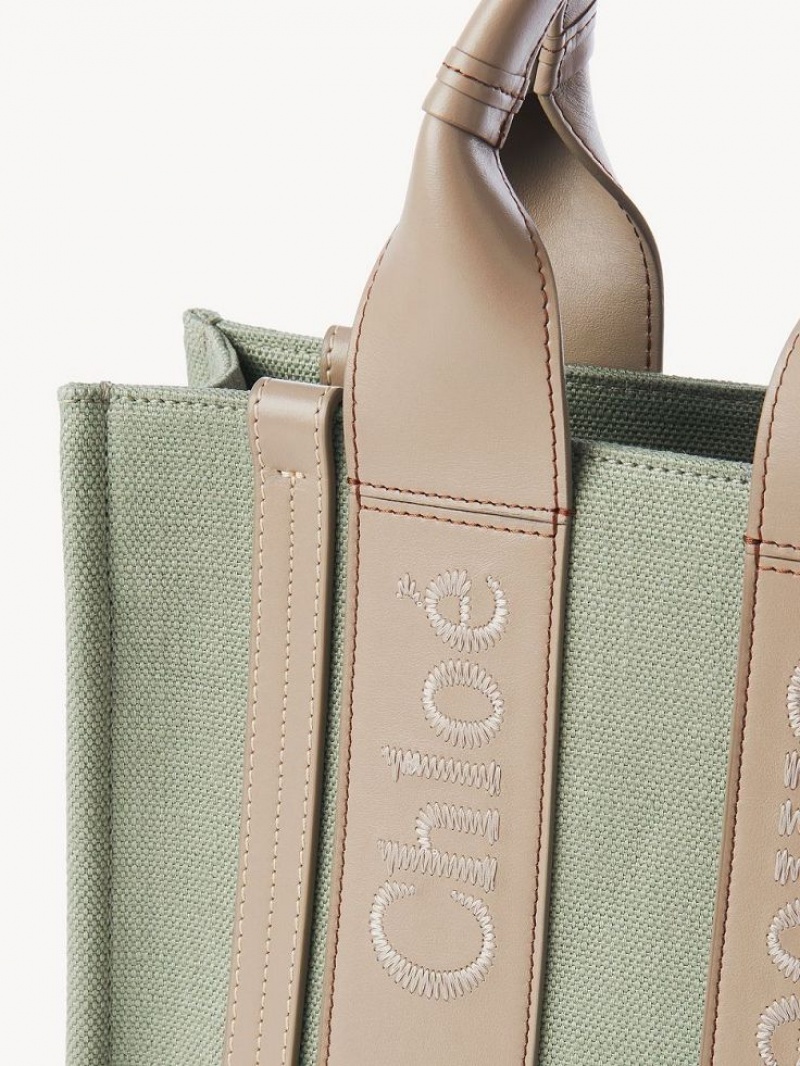 Chloe Small Woody Crossbodytassen Groen | CHE-SR13557
