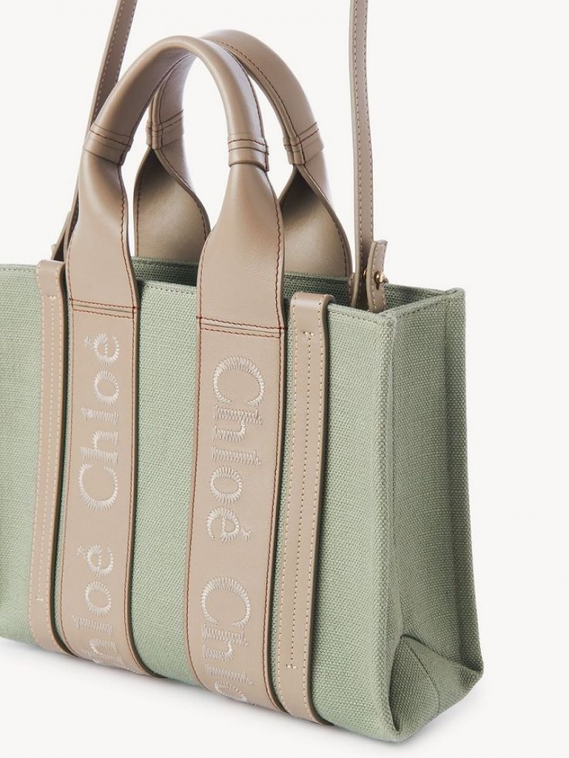 Chloe Small Woody Crossbodytassen Groen | CHE-SR13557