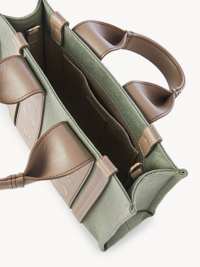 Chloe Small Woody Crossbodytassen Groen | CHE-SR13557