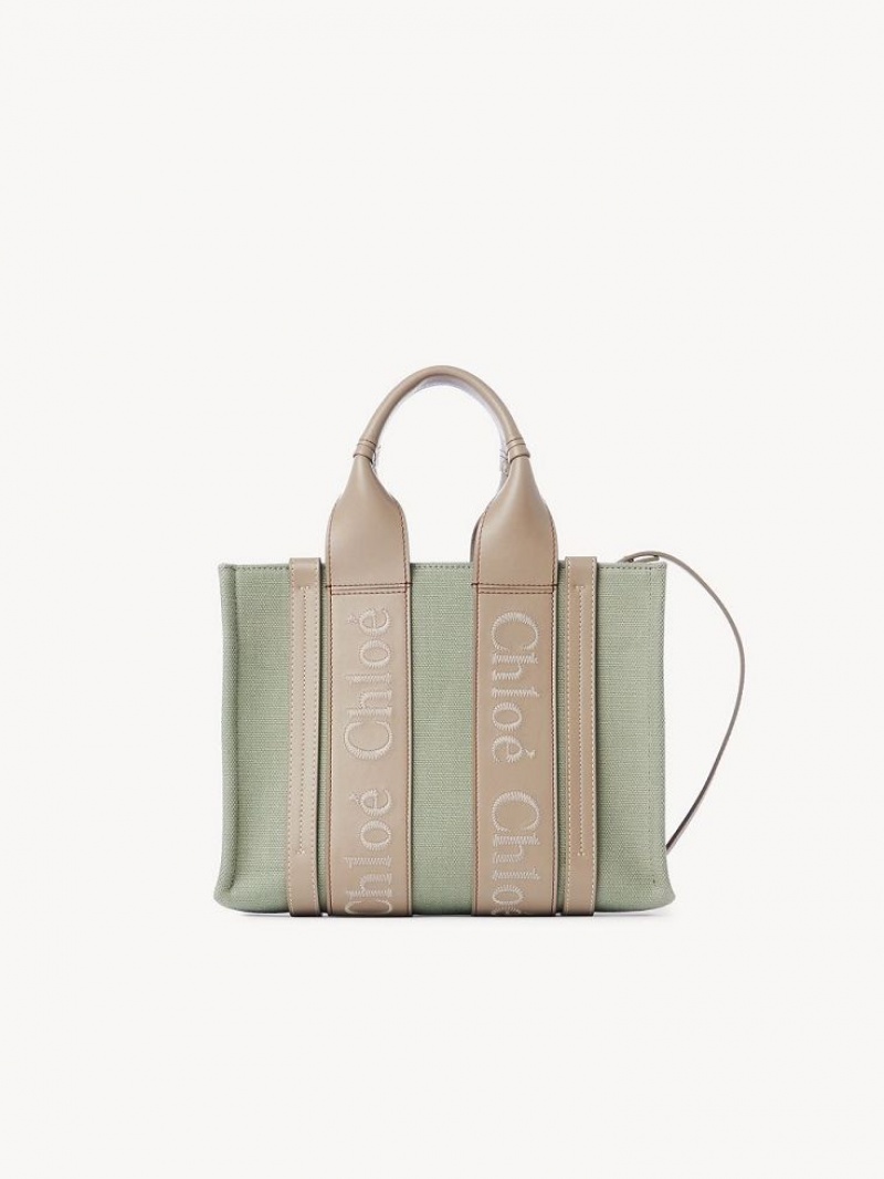 Chloe Small Woody Crossbodytassen Groen | CHE-SR13557